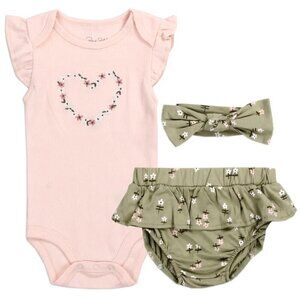 RENE ROFE Girls Newborn 3-Piece Set pink R113G201